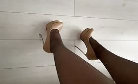 Legs in stockings and heels!!!